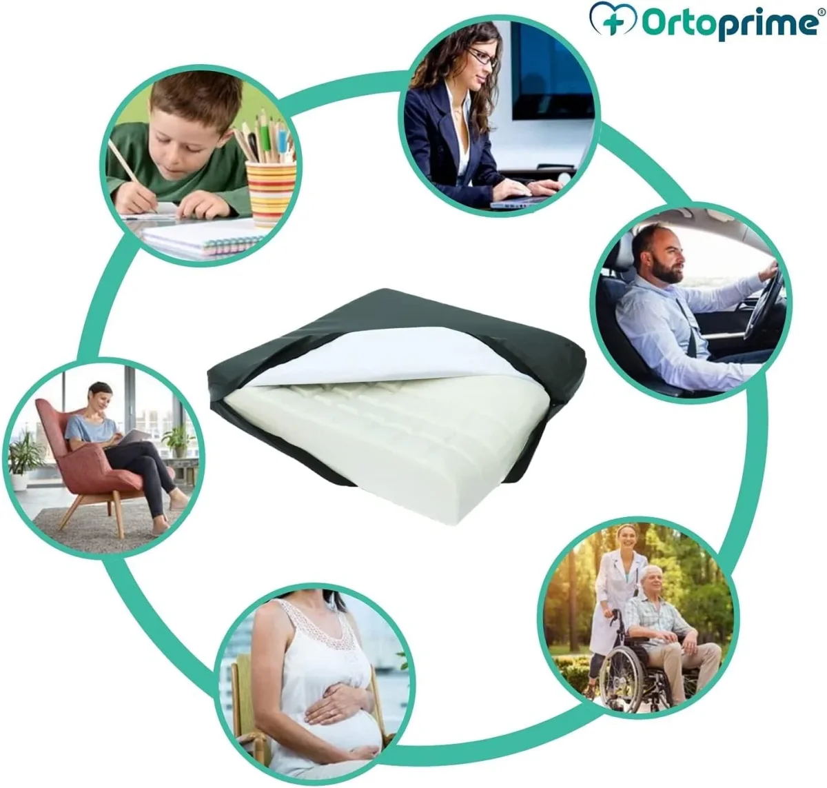 Coussin Antiescaras pour Chaise Roulante en Viscoélastique 80kg/m3 – Image 4