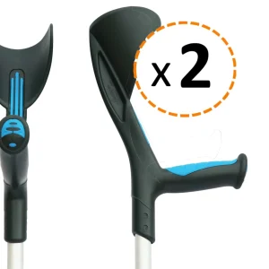 Béquilles Réglables Anatomiques Bleues | Pack 2 Unités