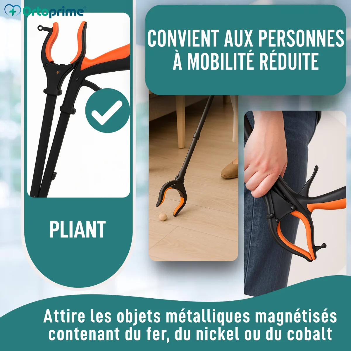 Pince Ramasse-Objets avec Aimant et LED | Pliable – Image 7